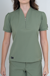 Camisa Luxe Verde Oliva Claro Para Dama